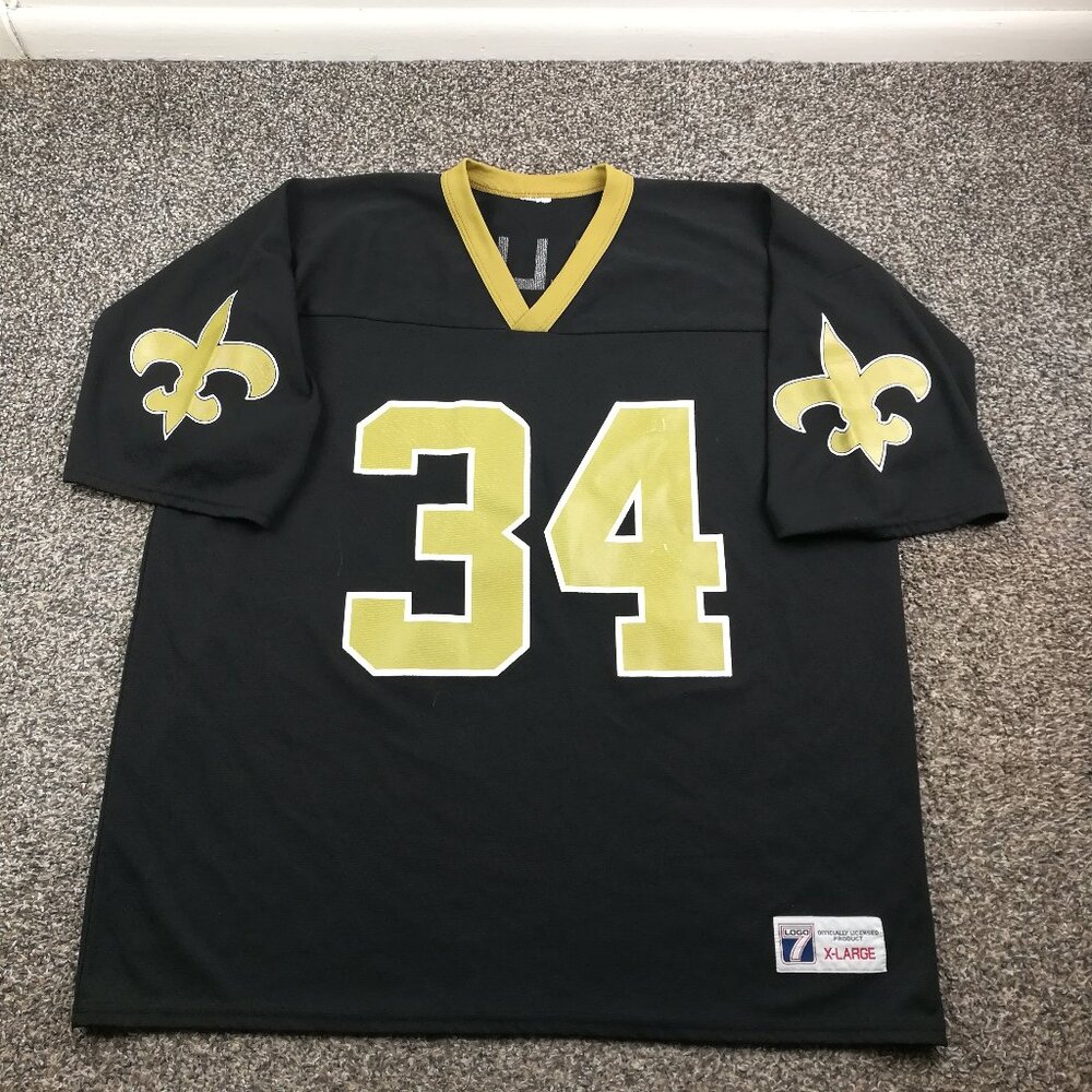 Vintage Ricky Williams New Orleans Saints Jersey Logo 7 Black Mens XL